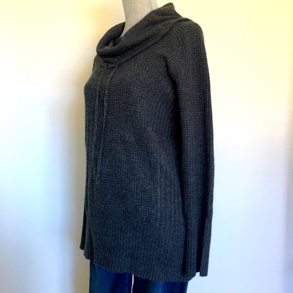 LOFT Waffleknit Cowl Neck Tunic Sweater, size Medium❤️ - Picture 5 of 12